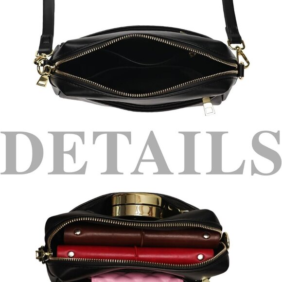 Crossbody Purse Women Vegan Leather Small Organizer Adjustable Strap Bag - Picture 4 of 6